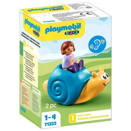 71322 ENFANT AVEC ESCARGOT A BASCULE - PLAYMOBIL 1.2.3-LiloJouets-Questembert-Muzillac-Morbihan