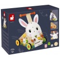 CHARIOT TROTTEUR LAPIN MULTI-ACTIVITES EN BOIS - JANOD