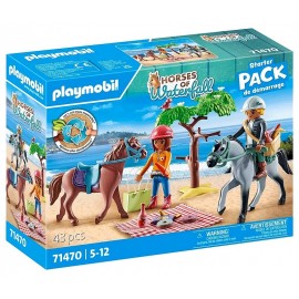 71470 AMELIA ET BEN AVEC CHEVAUX - STARTER PACK PLAYMOBIL HORSES OF WATERFALL-LiloJouets-Questembert-Muzillac-Morbihan