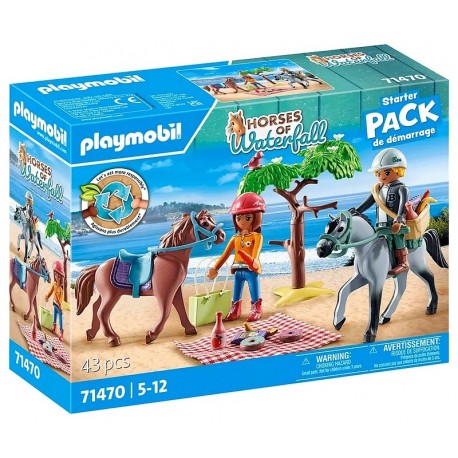 71470 AMELIA ET BEN AVEC CHEVAUX - STARTER PACK PLAYMOBIL HORSES OF WATERFALL-LiloJouets-Questembert-Muzillac-Morbihan