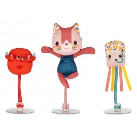 PACK 3 PERSONNAGES DE BAIN A VENTOUSE - JEANNE ET SES AMIS - LILLIPUTIENS-LiloJouets-Questembert-Muzillac-Morbihan
