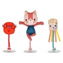 PACK 3 PERSONNAGES DE BAIN A VENTOUSE - JEANNE ET SES AMIS - LILLIPUTIENS