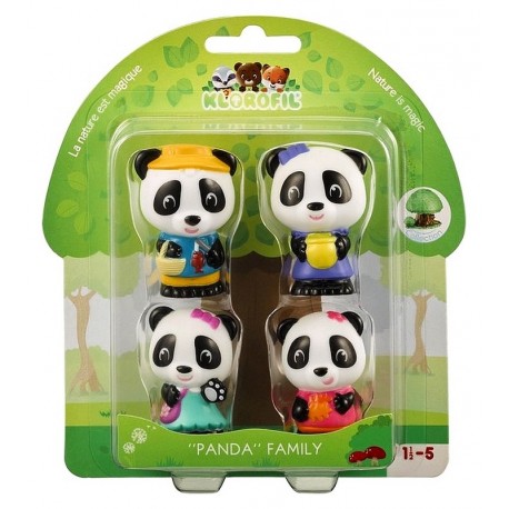 PACK 4 FIGURINES PANDA KLOROFIL-LiloJouets-Questembert-Muzillac-Morbihan