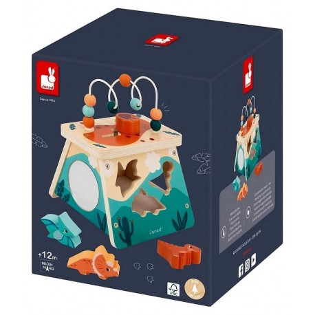 PLATEAU VOLCAN BOIS MULTI-ACTIVITES DINOSAURES - JANOD-LiloJouets-Questembert-Muzillac-Morbihan
