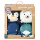 Pack 4 balles doudous hochet - animaux de l'océan - dooballs-lilojouets-questembert-muzillac-morbihan