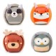 Pack 4 balles doudous hochet - animaux de la foret - dooballs-lilojouets-questembert-muzillac-morbihan