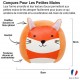 Pack 4 balles doudous hochet - animaux de la foret - dooballs-lilojouets-questembert-muzillac-morbihan