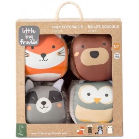PACK 4 BALLES DOUDOUS HOCHET - Animaux de la Foret - DOOBALLS