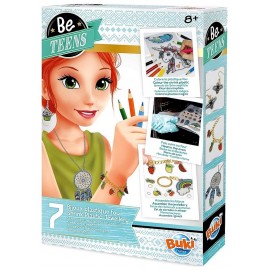 KIT 7 BIJOUX PLASTIQUE FOU A CREER - BE TEENS - BUKI-LiloJouets-Questembert-Muzillac-Morbihan