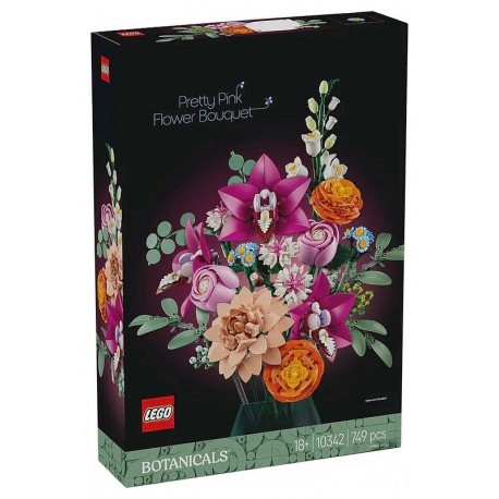10342 JOLI BOUQUET DE FLEURS ROSES - 749 Pièces - LEGO BOTANICALS-LiloJouets-Questembert-Muzillac-Morbihan