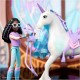 Pack figurine layla et licorne glacier a coiffer - l'ecole des licornes-lilojouets-questembert-muzillac-morbihan