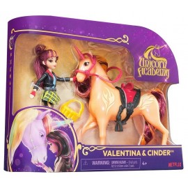 PACK FIGURINE VALENTINA ET LICORNE SILVER A COIFFER - L'ECOLE DES LICORNES-LiloJouets-Questembert-Muzillac-Morbihan