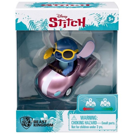 FIGURINE STITCH 4CM DANS VEHICULE A RETROFRICTION DISNEY ASST-LiloJouets-Questembert-Muzillac-Morbihan