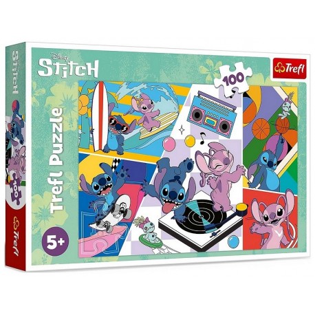 PUZZLE STITCH ET ANGEL DISNEY 100 PIECES 41X28CM - TREFL-LiloJouets-Questembert-Muzillac-Morbihan