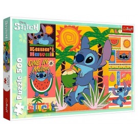 PUZZLE STITCH DISNEY 500 PIECES 48X34CM - TREFL-LiloJouets-Questembert-Muzillac-Morbihan