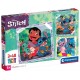 Puzzles stitch et ses amis 3x48 pieces 21x21cm-lilojouets-questembert-muzillac-morbihan