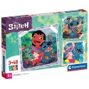 PUZZLES STITCH ET SES AMIS 3X48 PIECES 21X21CM