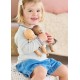 Poupon 20cm mini calin lapins yeux bleux-lilojouets-questembert-muzillac-morbihan