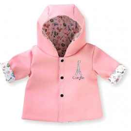 BB36 CIRE ROSE REVERSIBLE WEEK-END A PARIS - VETEMENT POUR POUPON 36CM COROLLE