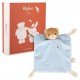 Doudou carre ours bleu 20cm - avec boite kaloo intemporel-lilojouets-questembert-muzillac-morbihan