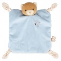 DOUDOU CARRE OURS BLEU 20CM - AVEC BOITE KALOO INTEMPOREL
