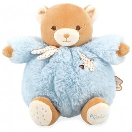 PELUCHE PATAPOUF OURS BLEU 17CM - AVEC BOITE KALOO INTEMPOREL-LiloJouets-Questembert-Muzillac-Morbihan
