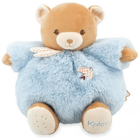 PELUCHE PATAPOUF OURSON BLEU 25CM - AVEC BOITE KALOO INTEMPOREL-LiloJouets-Questembert-Muzillac-Morbihan