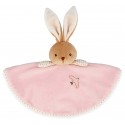 DOUDOU ROND LAPIN ROSE 24CM - AVEC BOITE KALOO INTEMPOREL