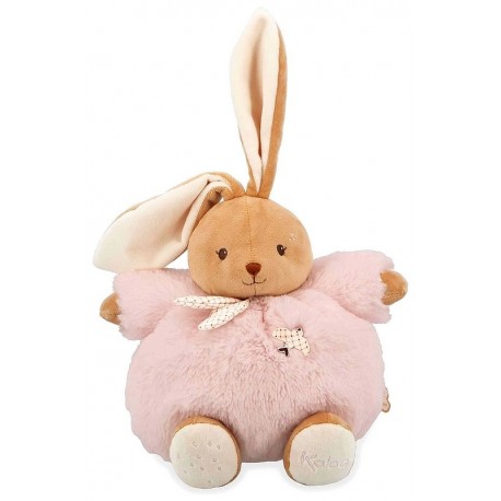 PELUCHE PATAPOUF LAPIN ROSE 25CM - AVEC BOITE KALOO INTEMPOREL-LiloJouets-Questembert-Muzillac-Morbihan