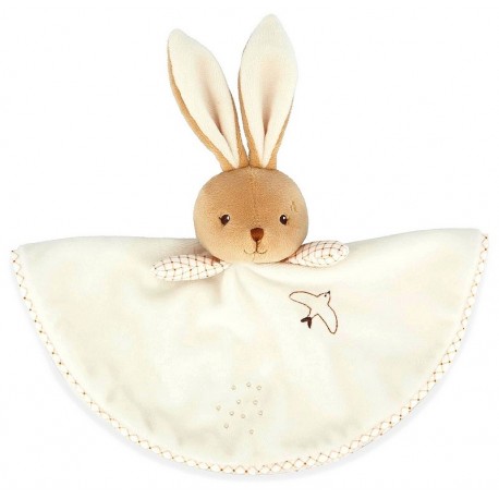 DOUDOU ROND LAPIN CREME 24CM - AVEC BOITE KALOO INTEMPOREL-LiloJouets-Questembert-Muzillac-Morbihan