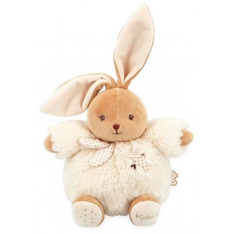 PELUCHE PATAPOUF LAPIN CREME 17CM - AVEC BOITE KALOO INTEMPOREL-LiloJouets-Questembert-Muzillac-Morbihan