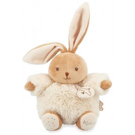 PELUCHE MUSICALE PATAPOUF LAPIN CREME 17CM - AVEC BOITE KALOO INTEMPOREL-LiloJouets-Questembert-Muzillac-Morbihan