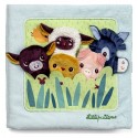 LIVRE TISSU ET 5 MARIONNETTES A DOIGT BEBES ANIMAUX - LILLIPUTIENS