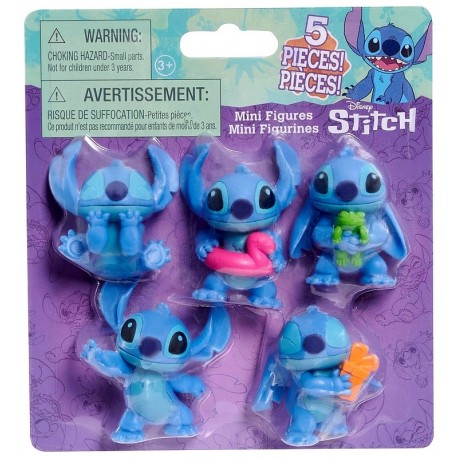 PACK 5 FIGURINES STITCH 5CM-LiloJouets-Questembert-Muzillac-Morbihan