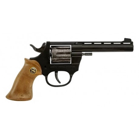 PISTOLET WESTERN COWBOY 20CM A AMORCES 8 COUPS - PLASTIQUE ET METAL-LiloJouets-Questembert-Muzillac-Morbihan