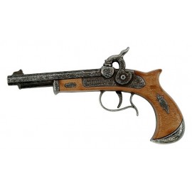 PISTOLET PIRATE 21CM A AMORCES 1 COUP - PLASTIQUE ET METAL-LiloJouets-Questembert-Muzillac-Morbihan