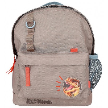 SAC A DOS MARRON BLEU DINO WORLD-LiloJouets-Questembert-Muzillac-Morbihan