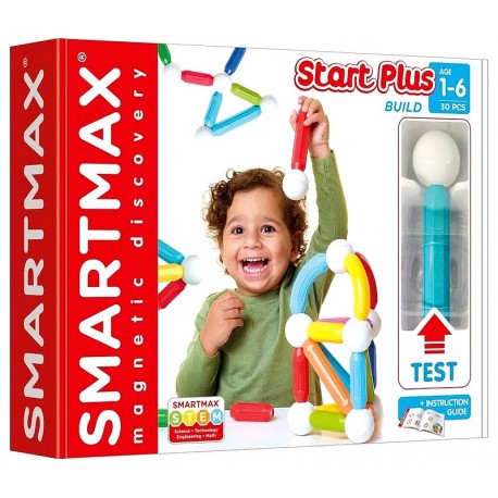 SMARTMAX START PLUS - CONSTRUCTION MAGNETIQUE 30 PIECES-LiloJouets-Questembert-Muzillac-Morbihan