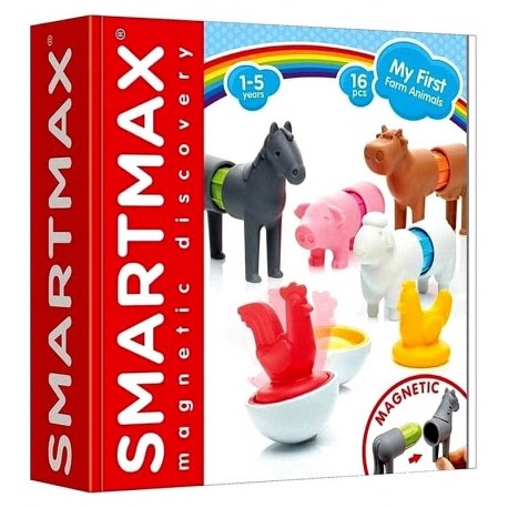 SMARTMAX MY FIRST FERME ANIMAUX - 16 PIECES MAGNETIQUES-LiloJouets-Questembert-Muzillac-Morbihan