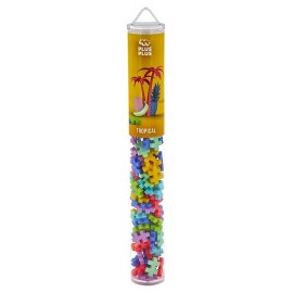 TUBE PLUS-PLUS TROPICAL 100 PIECES - PP4264-LiloJouets-Questembert-Muzillac-Morbihan