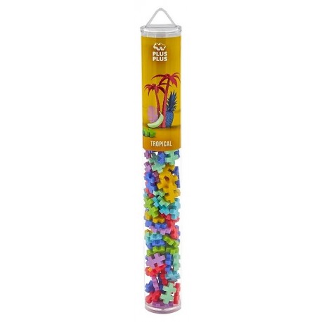 TUBE PLUS-PLUS TROPICAL 100 PIECES - PP4264-LiloJouets-Questembert-Muzillac-Morbihan