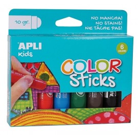 6 COLOR STICKS GOUACHE SOLIDE - Jouets56.fr - Magasins Jouets SAJOU du Morbihan en Bretagne