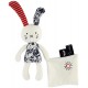Peluche pantin et doudou lapin 22cm l'ile aux fleurs - maÏlou-lilojouets-questembert-muzillac-morbihan