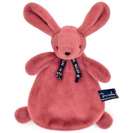 DOUDOU LAPIN BOIS DE ROSE DORLOTIN 25CM - MAÏLOU - Fabrication française-LiloJouets-Questembert-Muzillac-Morbihan