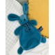 Doudou lapin bleu mineral dorlotin 24cm - maÏlou - fabrication française-lilojouets-questembert-muzillac-morbihan