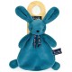 Doudou lapin bleu mineral dorlotin 24cm - maÏlou - fabrication française-lilojouets-questembert-muzillac-morbihan