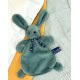 Doudou lapin vert fougere dorlotin 24cm - maÏlou - fabrication française-lilojouets-questembert-muzillac-morbihan
