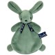 Doudou lapin vert fougere dorlotin 24cm - maÏlou - fabrication française-lilojouets-questembert-muzillac-morbihan