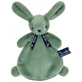 DOUDOU LAPIN VERT FOUGERE DORLOTIN 24CM - MAÏLOU - Fabrication française-LiloJouets-Questembert-Muzillac-Morbihan