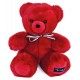 Peluche ours rouge maÏlou 35cm - fabrication française-lilojouets-questembert-muzillac-morbihan